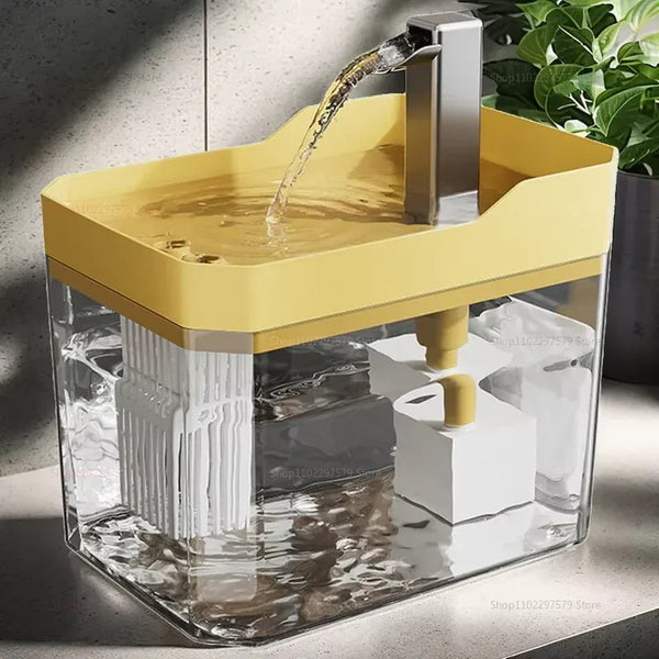 Planet Gates YELLOW / 1.5L 2026 new Cat Automatic Water Dispenser Drinking circulating filters flowing water intelligent pet automatic water dispenser
