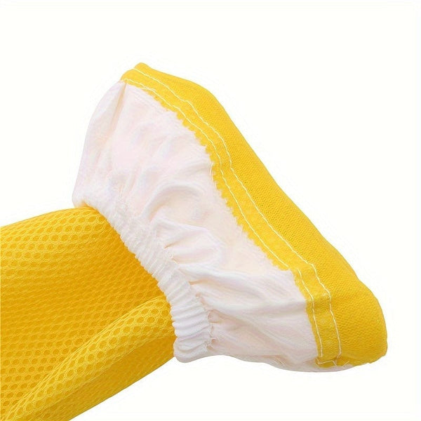 Planet Gates Yellow 1 Pair Of Leather Gloves, Beekeeping Tools, Protective Gear, Anti-bee Anti Stinging Long Mesh Gloves, Yellow, Beekeeping Supplies