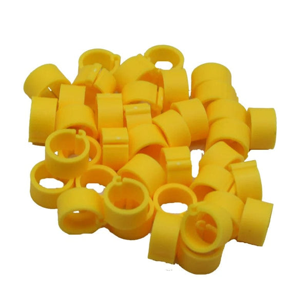 Planet Gates yellow 100 Pcs 8mm Inner Diameter 7mm Height Birds Foot Rings 10 Colors Without Text Parrot Pigeon Identification Ring Birds Carriers