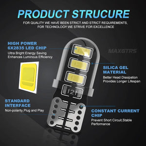 Planet Gates Yellow 10X High Power 2835 Chip T10 W5W 15W 194 168 Car LED DRL Interior Reading Map Dome SIDE INDICATOR Lights Car Light Source