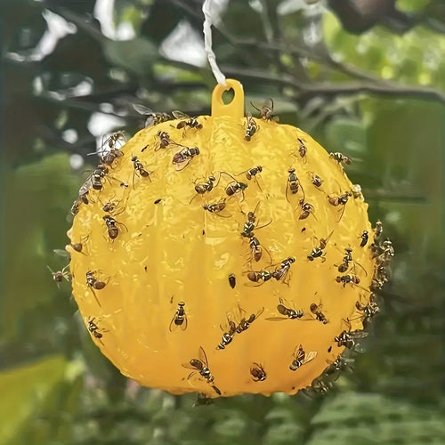 Planet Gates Yellow / 1pc 1pc/6pcs Fruit Fly Traps Sticky Traps, Gnat Traps Flying Insects Traps Ball For Indoor Outdoor House Kitchen Plants Trees Flying Insects, Pest Control