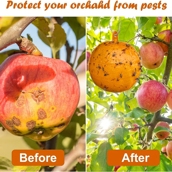 Planet Gates Yellow / 1pc 1pc/6pcs Fruit Fly Traps Sticky Traps, Gnat Traps Flying Insects Traps Ball For Indoor Outdoor House Kitchen Plants Trees Flying Insects, Pest Control