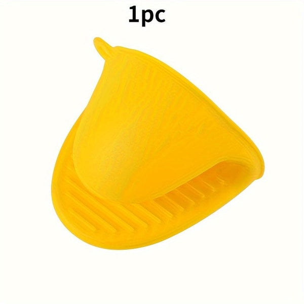 Planet Gates Yellow 1pc Heat-Resistant Silicone Oven Glove - Perfect for Baking & Grilling!