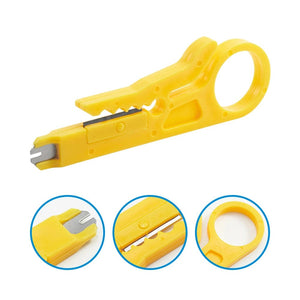 Planet Gates Yellow 1PC Wire Stripper Knife Crimper Pliers Crimping Tool Cable Stripping Wire Cutter Multi Tools Cut Line Multifunctional Hand Tools