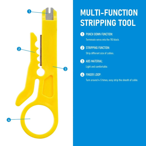 Planet Gates Yellow 1PC Wire Stripper Knife Crimper Pliers Crimping Tool Cable Stripping Wire Cutter Multi Tools Cut Line Multifunctional Hand Tools