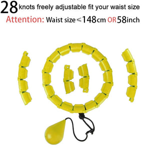 Planet Gates Yellow 28 Smart sport hoop Weighted Exercise Hoops for Adults Easy Detachable Design with Adjustable Weight, Fitness Gym Equipment for Hom
