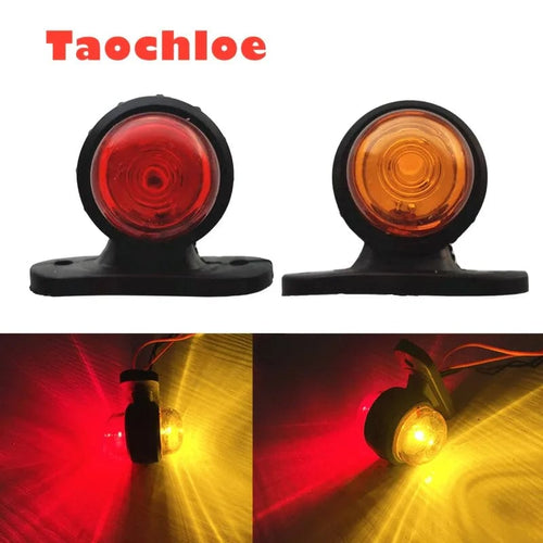 Planet Gates Yellow 2pcs 12v-24v Truck lights Trailer lamp Tail Light truck Side Marker Indicators caravan rear Light tractor Lights Signal Lights