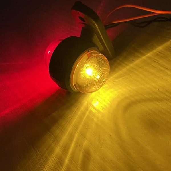 Planet Gates Yellow 2pcs 12v-24v Truck lights Trailer lamp Tail Light truck Side Marker Indicators caravan rear Light tractor Lights Signal Lights