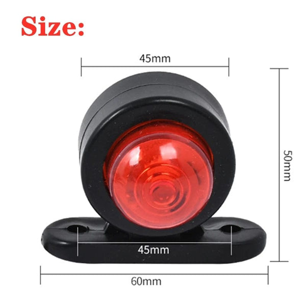 Planet Gates Yellow 2pcs 12v-24v Truck lights Trailer lamp Tail Light truck Side Marker Indicators caravan rear Light tractor Lights Signal Lights