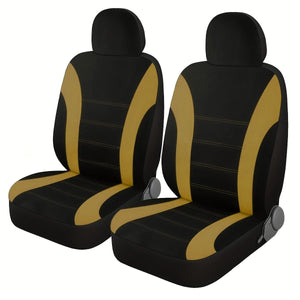Planet Gates Yellow / 2pcs Front Seat Cover 2pcs Car Seat Cover Polyester Mesh Front Seat Cover