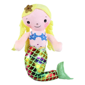Planet Gates yellow 30cm Cartoon Mermaid Plush Doll Toy Comfort Mini Cute Pillow Baby Stuffed Plush Toys for Children Girls Birthday Gifts