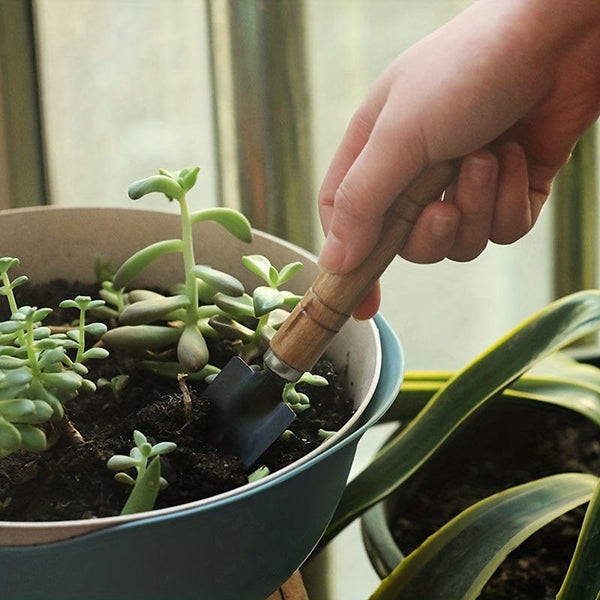 Planet Gates Yellow 3pcs/set, Garden Tool Set Rake Tip Shovel Large Gardening Mini Succulent Plant Loose Soil Flower Shovel, Aluminum Alloy Gardening Supplies With Handle For Gardening Digging, Hand Tools, Gardening Tool Set