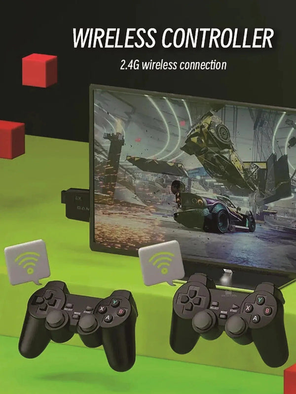 Planet Gates Yellow 4K HD Video Mini Memory Stick Plug and Play Nostalgia Simulator Classic Retro Game Console For Gifts