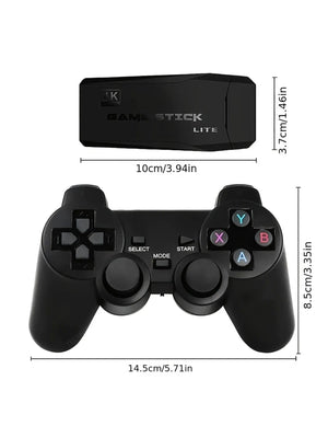 Planet Gates Yellow 4K HD Video Mini Memory Stick Plug and Play Nostalgia Simulator Classic Retro Game Console For Gifts