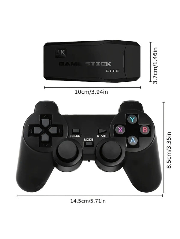 Planet Gates Yellow 4K HD Video Mini Memory Stick Plug and Play Nostalgia Simulator Classic Retro Game Console For Gifts