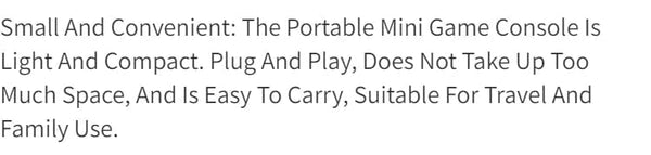 Planet Gates Yellow 4K HD Video Mini Memory Stick Plug and Play Nostalgia Simulator Classic Retro Game Console For Gifts