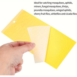 Planet Gates Yellow / 50 PCS 50pcs, Large Insect Sticky Fly Traps Paper Set Glue Catcher Killer Insect Bug Flies Indoor And Outdoor Insect Traps, Indoor Outdoor House Kitchen Plants Trees Flying Insects, Pest Control