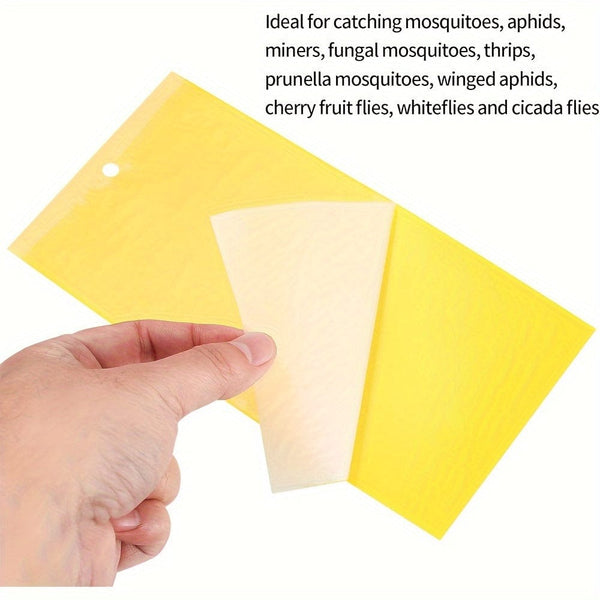 Planet Gates Yellow / 50 PCS 50pcs, Large Insect Sticky Fly Traps Paper Set Glue Catcher Killer Insect Bug Flies Indoor And Outdoor Insect Traps, Indoor Outdoor House Kitchen Plants Trees Flying Insects, Pest Control