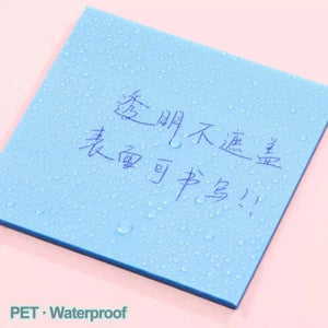 Planet Gates Yellow 50 Sheets Creative Transparent PET Memo Pad Posted It Sticky Notes Planner Sticker Notepad School Supplies Students Stationery