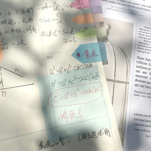 Planet Gates Yellow 50 Sheets Creative Transparent PET Memo Pad Posted It Sticky Notes Planner Sticker Notepad School Supplies Students Stationery