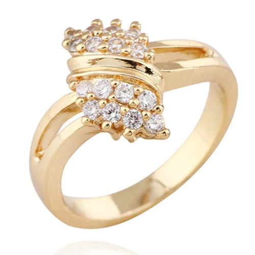 Planet Gates Yellow / 6 100% 14K Gold Diamond Charm Lady Rings for Women Bohemia Engagement Irregular Aros Mujer Oreja 14 K Gold Jewelry