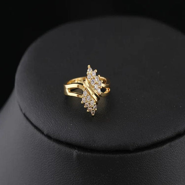 Planet Gates Yellow / 6 100% 14K Gold Diamond Charm Lady Rings for Women Bohemia Engagement Irregular Aros Mujer Oreja 14 K Gold Jewelry