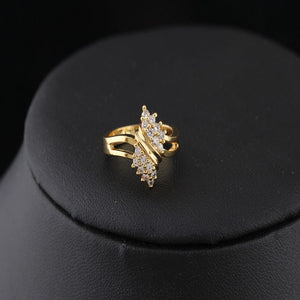 Planet Gates Yellow / 6 100% 14K Gold Diamond Charm Lady Rings for Women Bohemia Engagement Irregular Aros Mujer Oreja 14 K Gold Jewelry
