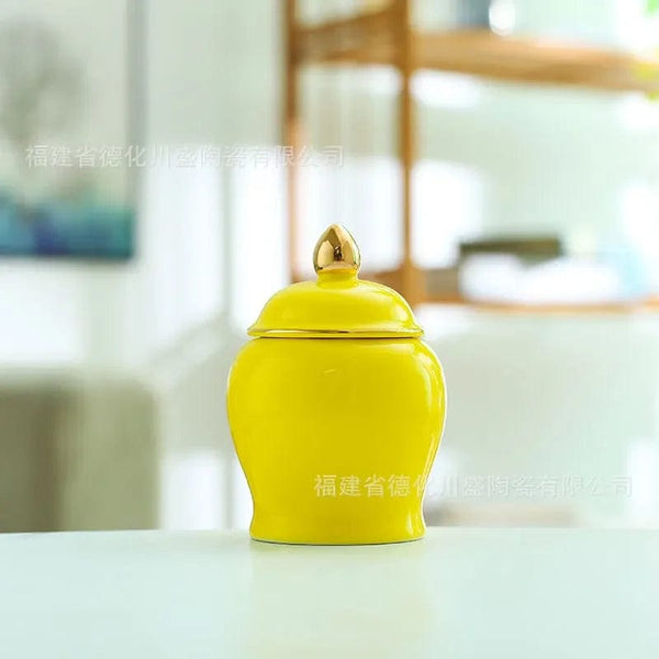 Planet Gates Yellow / 6.2X9CM Ceramic Cremation Pet Urn, Small Model, Cat Ashes Box, Personalized Mini Animal Coffin, Anniversary Dog, Cat, Bird, Funeral Deco