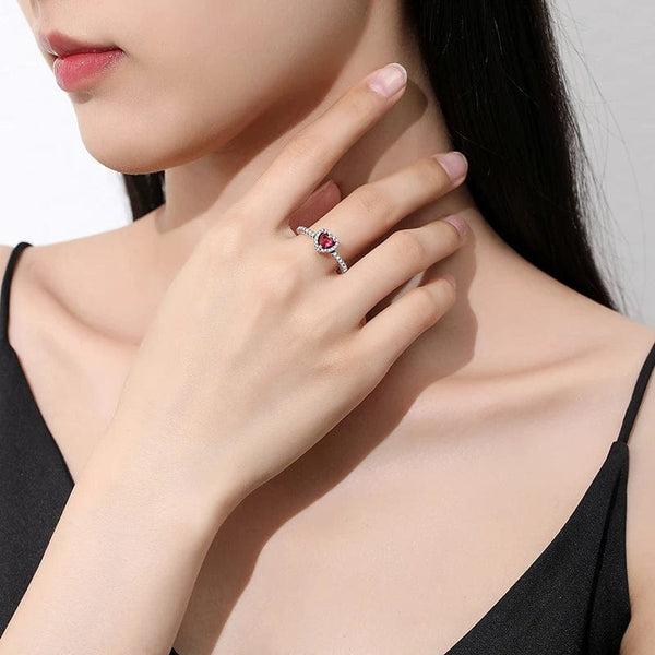 Planet Gates Yellow / 8 Original 925 Sterling Silver Rings For Women Love Heart Engagement Wedding Stackable Crystals Ring Rose Gold Luxury Jewelry Gift