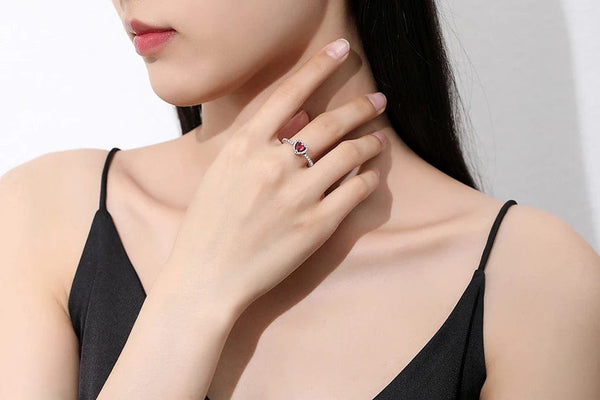 Planet Gates Yellow / 8 Original 925 Sterling Silver Rings For Women Love Heart Engagement Wedding Stackable Crystals Ring Rose Gold Luxury Jewelry Gift