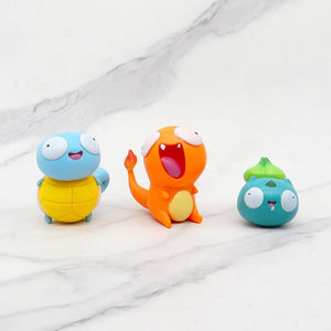 Planet Gates Yellow 8pcs/set Pokemon Silly Kawaii Big Eye Pikachu Charmander Bulbasaur Funny Gk Action Figure Toy Christmas Gift for Children