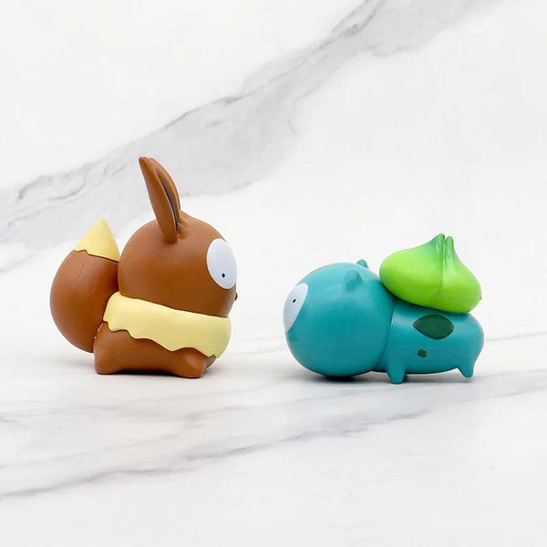Planet Gates Yellow 8pcs/set Pokemon Silly Kawaii Big Eye Pikachu Charmander Bulbasaur Funny Gk Action Figure Toy Christmas Gift for Children