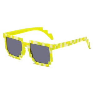 Planet Gates Yellow 9 colors Fashion Sunglasses Kids cos play action Game Toy Minecrafter Square Glasses with EVA case   gift  beach toys vacation
