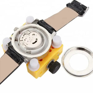 Planet Gates Yellow Adjustable Watchmaker Repair Tool Watch Back Case Cover Holder Remover Opener
