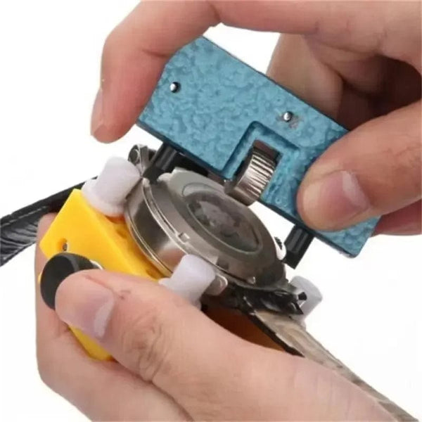 Planet Gates Yellow Adjustable Watchmaker Repair Tool Watch Back Case Cover Holder Remover Opener
