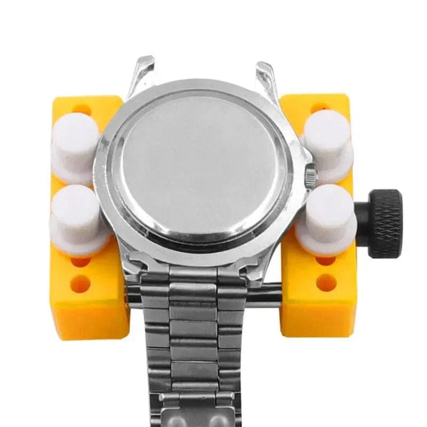 Planet Gates Yellow Adjustable Watchmaker Repair Tool Watch Back Case Cover Holder Remover Opener