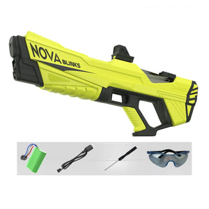 Planet Gates Yellow Automatic Electric Water Gun Auto Suction Water Guns for Adult Kids Battery Powered Squirt Blaster Summer Pool Beach Outdoor Toy