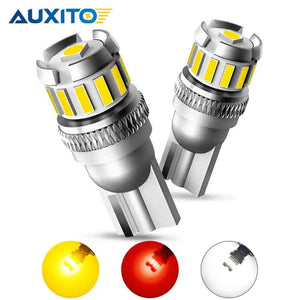 Planet Gates Yellow AUXITO 2PCS T10 W5W Red LED Bulb Canbus 194 168 White Car Interior Lights Yellow License Plate Leds Lamp Reading Trunk LIght 12V