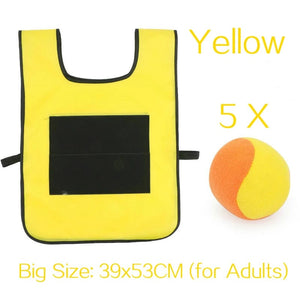 Planet Gates Yellow Big Outdoor Sport Game Props Vest Sticky Jersey Vest Game Vest Waistcoat With Sticky Ball Throwing Toys For Children Kids Sports Toy