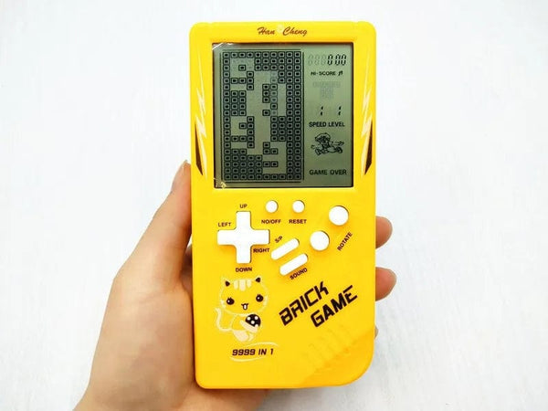 Planet Gates Yellow Big Screen Tetris Game Console Retro Retro Classic Children's Handheld Game Console Electronic Toys