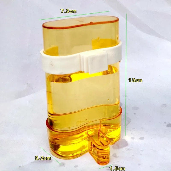 Planet Gates Yellow Bird Water Dispenser Bird food Feeder Automatic Parakeet Bird Waterer Food Feeder Dispenser for Parrot Cage Accessories