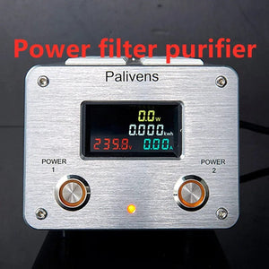 Planet Gates yellow black 3000W 15A Audio AC Power Filter Power Socket LED Digital Display Audio Noise Filter Lightning Protection Palivens P20