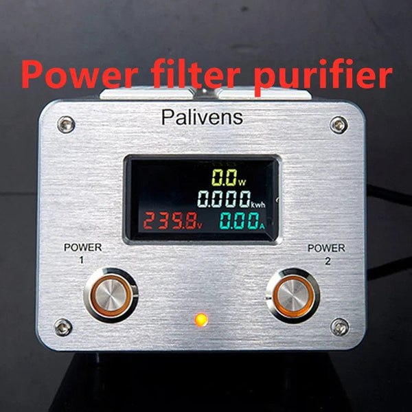 Planet Gates yellow black 3000W 15A Audio AC Power Filter Power Socket LED Digital Display Audio Noise Filter Lightning Protection Palivens P20