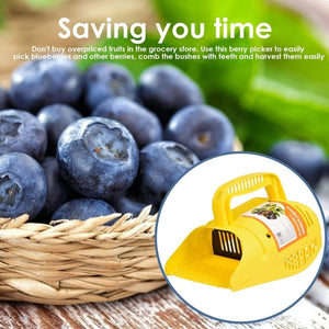 Planet Gates yellow Blueberry Picker Multifunctional Portable Blueberry Picker With Comb-Shaped Blueberry Rake Gardening Hand Tool For Harvesting