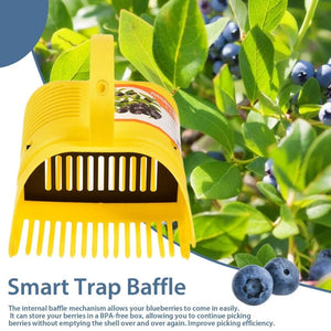 Planet Gates yellow Blueberry Picker Multifunctional Portable Blueberry Picker With Comb-Shaped Blueberry Rake Gardening Hand Tool For Harvesting
