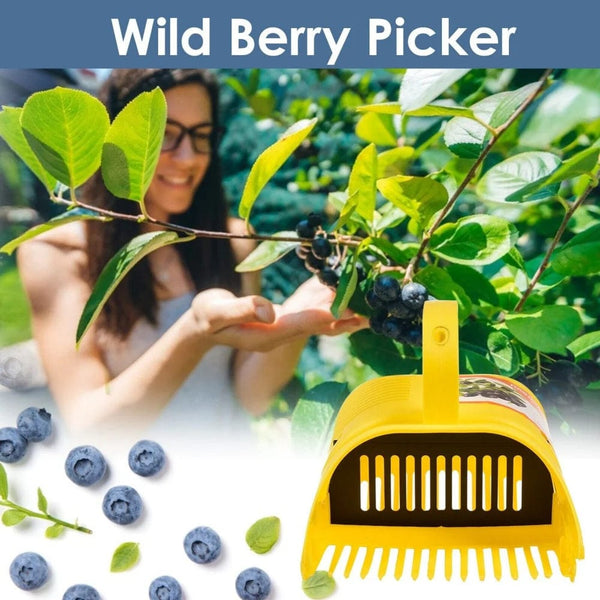 Planet Gates yellow Blueberry Picker Multifunctional Portable Blueberry Picker With Comb-Shaped Blueberry Rake Gardening Hand Tool For Harvesting