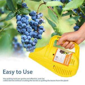 Planet Gates yellow Blueberry Picker Multifunctional Portable Blueberry Picker With Comb-Shaped Blueberry Rake Gardening Hand Tool For Harvesting