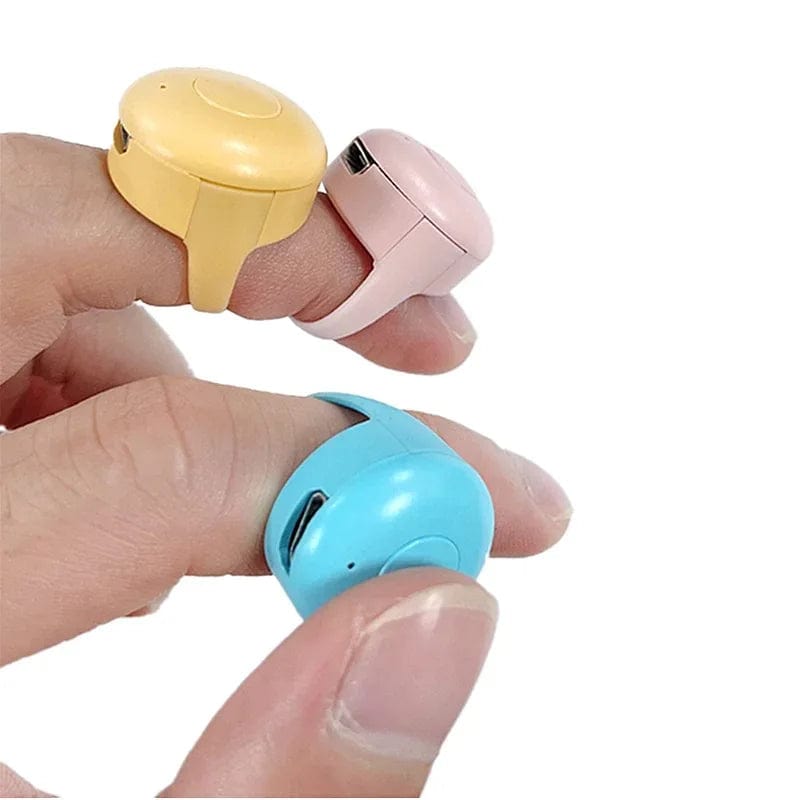 Planet Gates Yellow Bluetooth-compatible fingertip Mobile Phone Remote Control Ring Automatic Page Browsing Liker Phone Video Controller Ring Device