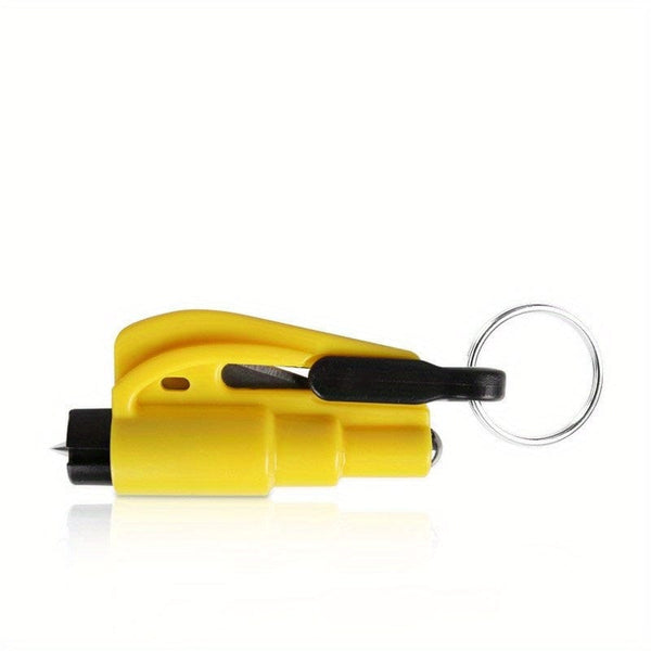 Planet Gates Yellow Car Keychain Hammer Three-in-one Car Window Breaking Hammer Multifunctional Emergency Escape Hammer Mini Window Breaker