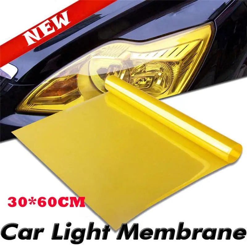 Planet Gates Yellow Car Light Headlight Taillight Tint Vinyl Film Lamp Film Sticker Sheet Color-Changing Smoke Matt Rear Fog Sticker